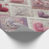 Gewatteerd hartontwerp cadeaupapier (Hoek)