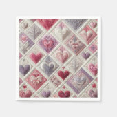 Gewatteerd hartontwerp servet (Voorkant)