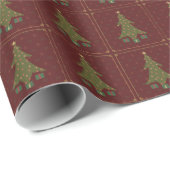 Gewatteerd kerstinpakpapier cadeaupapier (Rol Hoek)