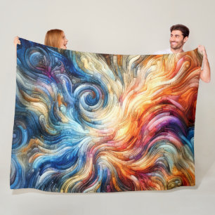 Gewatteerd Kleurrijk Abstract Ontwerp Fleece Deken