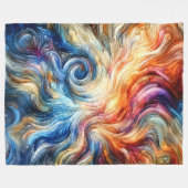 Gewatteerd Kleurrijk Abstract Ontwerp Fleece Deken (Voorkant (Horizontaal))