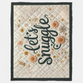 Gewatteerd Laten we knuffelen ontwerp Fleece Deken (Voorkant)