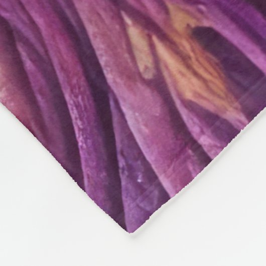 Gewatteerd Paarse Blauw Roze Abstract Design Fleece Deken (Hoek)