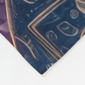 Gewatteerd Paarse turquoise blauw abstract ontwerp Fleece Deken (Hoek)