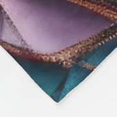 Gewatteerd Paarse turquoise blauw abstract ontwerp Fleece Deken (Hoek)