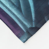 Gewatteerd Paarse turquoise blauw abstract ontwerp Fleece Deken (Hoek)