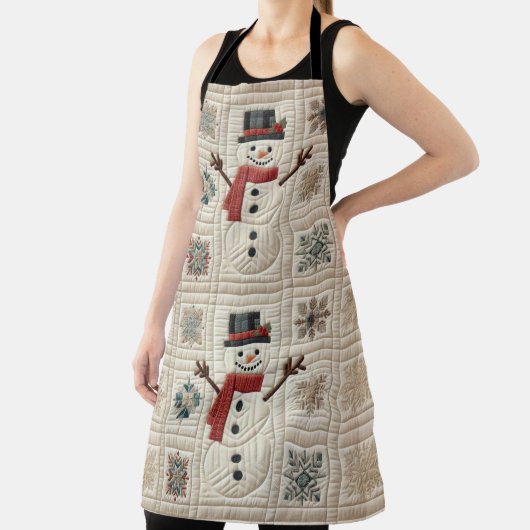 Gewatteerd patroon van Sneeuwman Schort (Insitu)