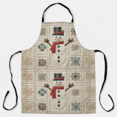Gewatteerd patroon van Sneeuwman Schort (Voorkant)