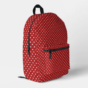 Gewatteerd Rood met Polka Dots Bedrukte Rugzak