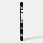 Gewatteerd zwart lederen patroon Case-Mate iPhone case (Achterkant / Links)