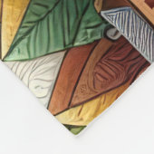 Gewatteerde Abstracte bergscène tekening Fleece Deken (Hoek)