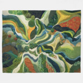 Gewatteerde abstracte design antenne topografie fleece deken (Voorkant (Horizontaal))