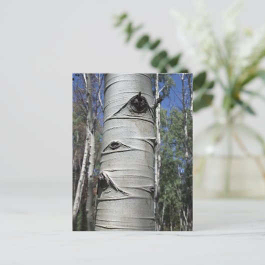 Gewatteerde amspenboom briefkaart (Staand voorkant)