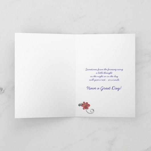 Gewatteerde bloemen Notecard Kaart (Binnen)