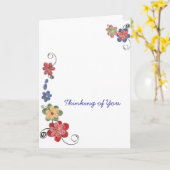 Gewatteerde bloemen Notecard Kaart (Gele Bloem)