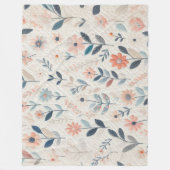 Gewatteerde bloemen ontwerp fleece deken (Voorkant)