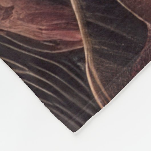 Gewatteerde Bourgogne Goud Abstract Design Fleece Deken (Hoek)