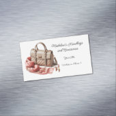 Gewatteerde Designer Handtas Accessoire Visitekaar Magnetisch Visitekaartje (Voorbeeld)