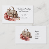 Gewatteerde Designer Handtas Accessoires Visitekaa Visitekaartje (Voorkant / Achterkant)