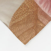 Gewatteerde gouden en roze bladeren ontwerp fleece deken (Hoek)