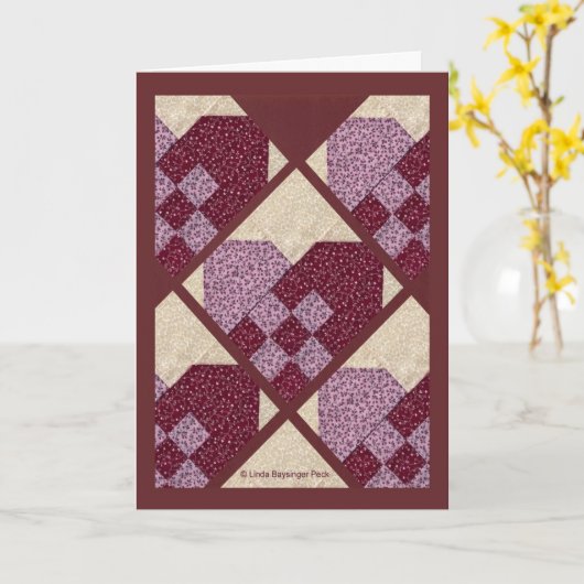 Gewatteerde Harten Kaart (Gele Bloem)