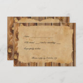 Gewatteerde hartritme met enveloppe RSVP kaartje (Voorkant / Achterkant)