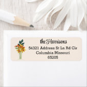 Gewatteerde herfst Antiek wit retouradres label (Insitu)