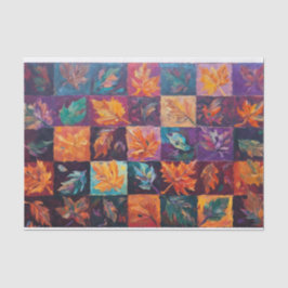 Gewatteerde herfstbladeren, Herfst boerderijpatroo Tissuepapier