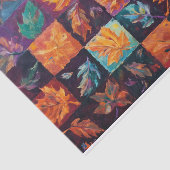 Gewatteerde herfstbladeren, Herfst boerderijpatroo Tissuepapier (Detail)