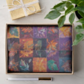 Gewatteerde herfstbladeren, Herfst boerderijpatroo Tissuepapier (Geschenk)