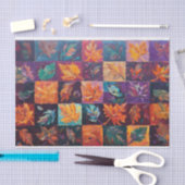 Gewatteerde herfstbladeren, Herfst boerderijpatroo Tissuepapier (Craft)