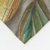 Gewatteerde iriserende bladeren ontwerp fleece deken (Hoek)