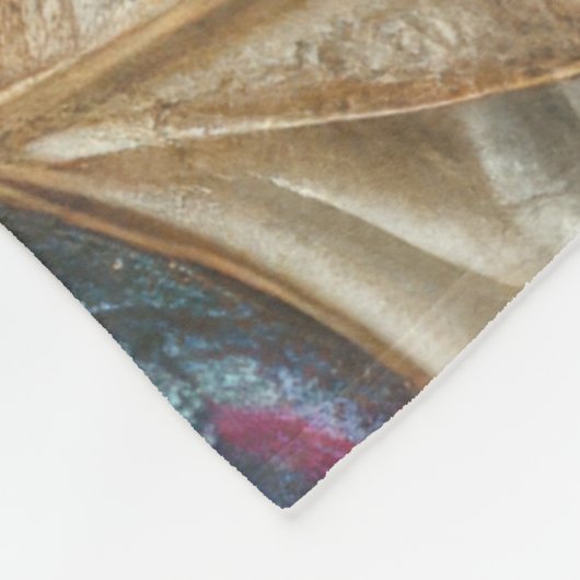 Gewatteerde iriserende bladeren ontwerp fleece deken (Hoek)