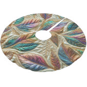 Gewatteerde iriserende bladeren ontwerp kerstboom rok (Gekanteld)