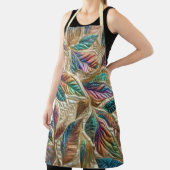 Gewatteerde iriserende bladeren ontwerp schort (Insitu)