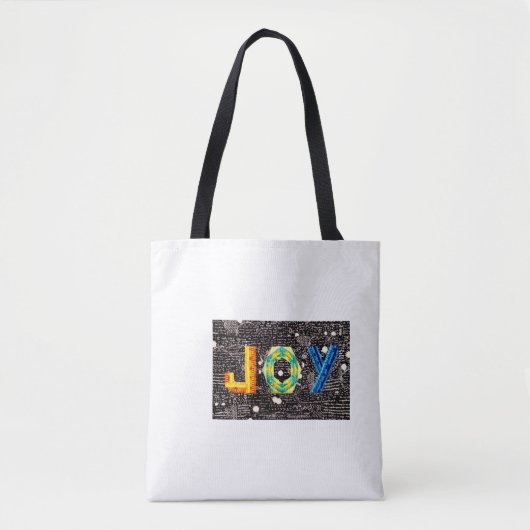 Gewatteerde JOY Boodschappentas Tote Bag (Voorkant)