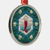 gewatteerde kaars metalen ornament (Rechts)