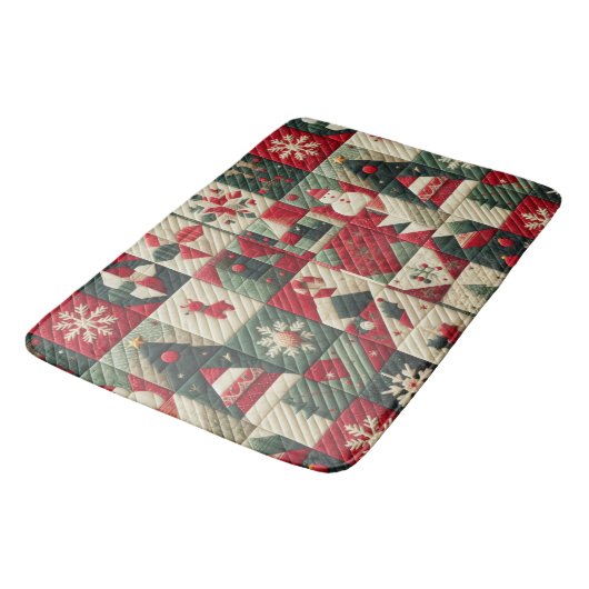 Gewatteerde kerst Design Badmat (Gekanteld)