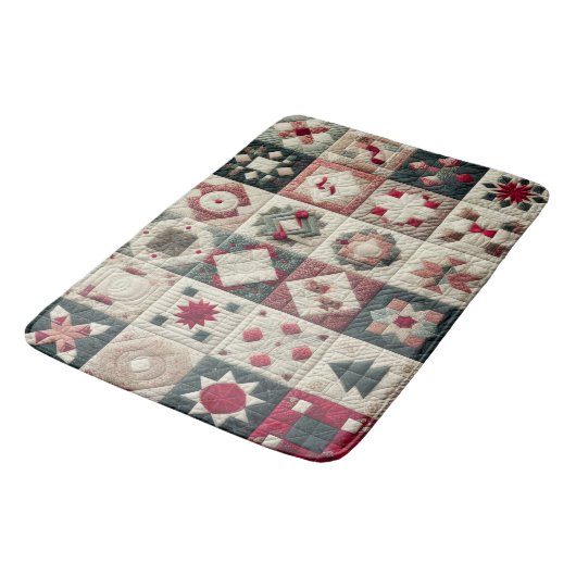 Gewatteerde kerst Design badmat (Gekanteld)