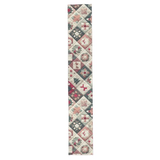 Gewatteerde kerst Design Lange Tafelloper (Voorkant)