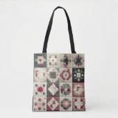 Gewatteerde kerst Design Tote Bag (Voorkant)