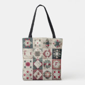 Gewatteerde kerst Design Tote Bag (Achterkant)