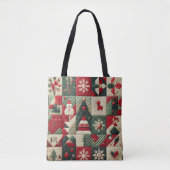Gewatteerde kerst Design Tote Bag (Voorkant)