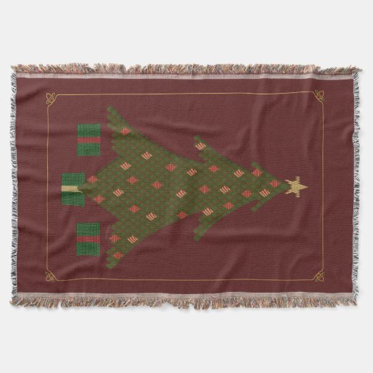 gewatteerde kerst gooien deken (Voorkant)