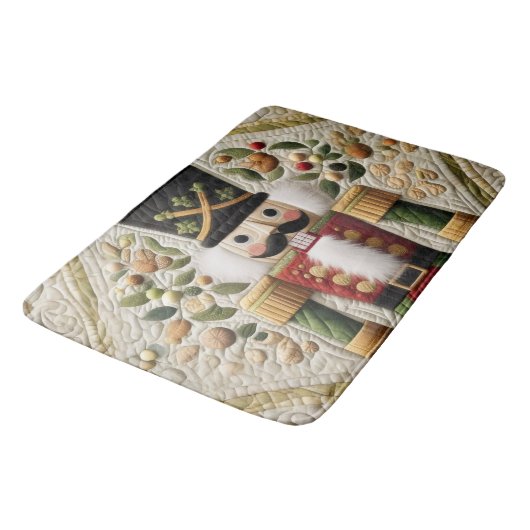 Gewatteerde kerst Notenkraker Badmat (Gekanteld)