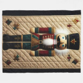 Gewatteerde kerst Notenkraker Fleece Deken (Voorkant (Horizontaal))