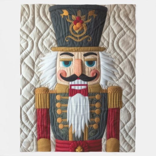 Gewatteerde kerst Notenkraker Fleece Deken (Voorkant)
