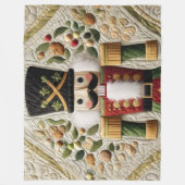 Gewatteerde kerst Notenkraker Fleece Deken (Voorkant)