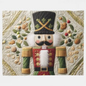 Gewatteerde kerst Notenkraker Fleece Deken (Voorkant (Horizontaal))