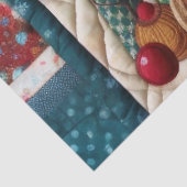 Gewatteerde Kerst Notenkraker Groen Rood Tissuepapier (Detail)